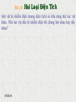 Tiết 18. Hai loại điện tích