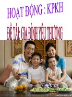 Đề tài :Gia đình bé