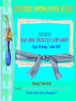 DẠY HỌC TÍCH CỰC LỚP GHÉP