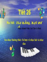 Tiết 26Âm nhạc: Tia nắng hạt mưa