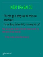 BÀI 27:SỰ BẢO TOÀN NĂNG LƯỢNG TRONG CÁC HIỆN TƯỢNG CƠ VÀ NHIỆT