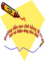 Cách tạo chữ bằng Word Art và hiệu ứng cho chữ