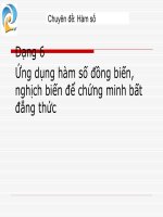 Ứng dụng tích hàm số đồng biến nghịch biến để chứng minh bất đẳng thức