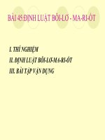 định luật bôi lo