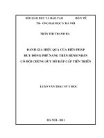 Đánh giá hiệu quả của biện pháp huy động phế nang trên bệnh nhân có hội chứng suy hô hấp cấp tiến triển