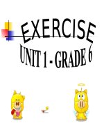 Bài tập Anh bài 1 - lớp 6