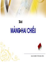 Bài 11b: Mảng 2 chiều