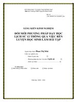 skkn đổi mới phương pháp dạy học lịch sử 12 thông qua việc rèn luyện học sinh làm bài tập