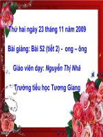 Học vần: ong- ông tiết 2