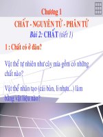 Chất , Nguyên tử, phân tử