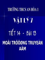 Bài 13 - MÔI TRƯỜNG TRUYỀN ÂM