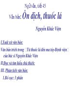 Văn bản: Ôn dịch, thuốc lá