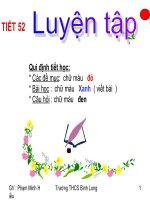 luyện tập ĐS tiết 52