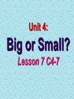 Unit 4 - Lesson 7 Big or Small