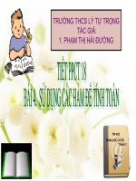Bài 4. Sử Dụng Các hàm Để Tính