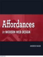 Affordances In Modern Web Design by Andrew Maier
