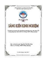 áp dụng các nguyên tắc tính  đảng, tính khoa học, tính thực tiễn trong giảng dạy môn gdcd ở trường thpt hồng quang