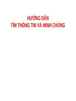 Hướng dẫn tìm thông tin minh chứng