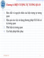 BÀI GIẢNG MÔN KINH TẾ LƯỢNG của ĐH TRÀ VINH Chương 4: HIỆN TƯỢNG TỰ TƯƠNG QUAN