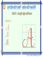 tập viêt chữ hoa A, N, M
