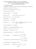 LTĐH Chuyên đề Hình học phẳng