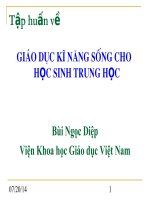 Giáo dục kĩ năng sống cho HS Trung học