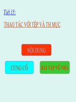 Tin 6. Thao tác với tệp và thư mục