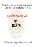 Tiết 14 - bài 10 - Hoá trị( tiếp theo)