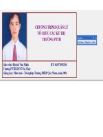 Phần mềm Quản lý-Tổ chức-Đánh giá thi trương THPT