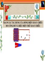 Bài 35, Các tác dụng của dòng điện xoay chiều