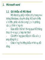 Giáo Trình Hướng dẫn sử dụng Word