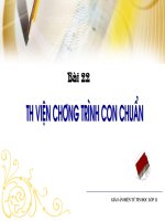Bài 22 - Thư viện chương trình con chuẩn