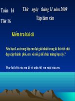 Tiết 16 Khen ngợi kể ngắn về con vật