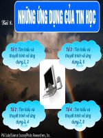 BAI 8. NHUNG UNG DUNG CUA TIN HOC