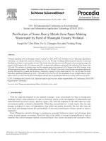 purification of some heavy metals from paper making