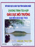 Giáo dục môi trường qua môn GDCD bậc THCS