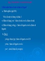 Hàm số  mũ và logarit