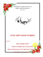 một số biện pháp nâng cao hiệu quả giảng dạy thực hành quan sát 1 số vi sinh vật