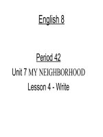 Unit 7 My neighborhood Lesson 4 - Write