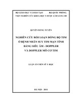 NGHIÊN CỨU RỐI LOẠN ĐỒNG BỘ TIM Ở BỆNH NHÂN SUY TIM MẠN TÍNH BẰNG SIÊU ÂM  DOPPLER VÀ DOPPLER MÔ CƠ TIM