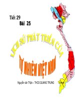 TIẾT 30 - LỊCH SỬ PHÁT TRIỂN TỰ NHIÊN VIỆT NAM