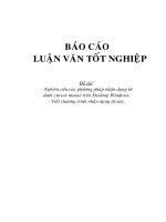 Nhận dạng từ dưới CURSOR MOUSE TRÊN DESKTOP WINDOWS