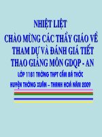 Giáo án thao giảng GDQP lớp 11