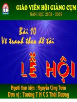 Tiết 10 :Đề tài :Lễ hội