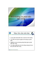 Môi trường và phát triển bền vững