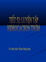 Tiết 52: Luyện tập benzen và đồng đẳnh