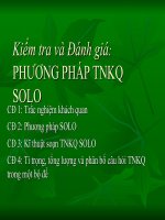 Kiểm tra đánh giá đề TNKQ