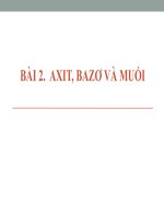 bài 2. Axit, baz và muối