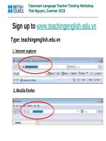 Hướng dẫn đăng ký vào website của Hội đồng Anh