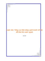 Luận văn: Nâng cao khả năng cạnh tranh với các đối thủ lớn nước ngoài pot